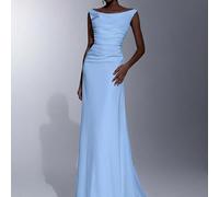 Elegante abito da sposa stile aristocratico romantico del sud della Francia, con scollo a V profondo, corpetto plissettato e orlo a sirena, adatto anche per banchetti, cerimonie serali e feste L,M,S,X