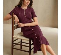 Elegante abito in maglia plissettato a pinna di pesce con cut-out, adatto per old money, modesto, come abito da invitato di matrimonio, look primaverile L,M,S,XLColore unicoTessuto