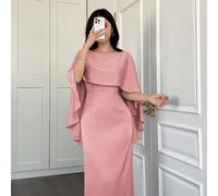 Elegante abito in stile arabo con affascinante mantella e dettagli con cerniera nascosta, che emanano nobiltà per il Capodanno L,M,S,XL,XS,XXLColore unicoTessuto