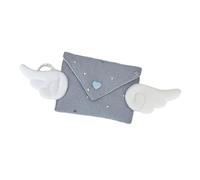 Elegante accessorio a forma di ala, dimensioni compatte per monete e piccoli oggetti, Stella azzurra