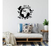 Elegante accessorio decorativo da parete in metallo, 62 x 70 cm, 100% metallo, spessore 1,5 mm, perfetto per decorazioni moderne per la casa e arte da parete unica