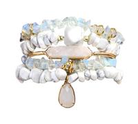 Elegante accessorio fatto a mano perline pietra texture gioielli da polso alla moda adatto per migliorare la forza di volontà fatto a mano unico, Misura unica, come descritto