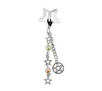 Elegante accessorio per capelli con catena a stella, realizzato in lega robusta, offre una miscela di stili freschi e dolci per donne moderne abbigliamento casual