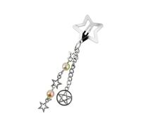 Elegante accessorio per capelli con catena a stella, realizzato in lega robusta, offre una miscela di stili freschi e dolci per donne moderne abbigliamento casual