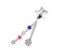 Elegante accessorio per capelli con catena a stella, realizzato in lega robusta, offre una miscela di stili freschi e dolci per donne moderne abbigliamento casual