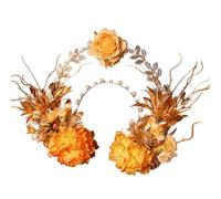 Elegante accessorio per capelli con fiori, fascia culturale, struttura in tessuto, fascia con fiori, accessorio per capelli o abito tradizionale