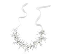 Elegante accessorio per capelli da ragazza con fiori e perle finte, alla moda, adatto per varie occasioni