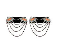 Elegante accessorio per capelli in lanugine con flair mongoli e nappe fluenti, portatile, per amanti della moda retrò ed etnica da indossare tutti i giorni