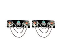 Elegante accessorio per capelli in lanugine con flairs mongoli e nappe fluenti portatile per gli amanti della moda retrò ed etnica personalizza i capelli