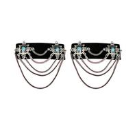 Elegante accessorio per capelli in lanugine con flairs mongoli e nappe fluenti portatile per gli amanti della moda retrò ed etnica personalizza i capelli