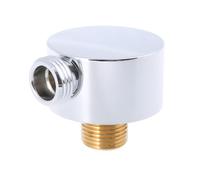 Elegante accessorio per doccia rotondo montato a parete in ottone Construct Connessione a parete Elegante connettore per doccia per bagno per casa Connettore per tubo in ottone cromato Collegamento