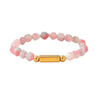 Elegante accessorio perline pietra texture gioielli da polso alla moda adatto per migliorare la forza di volontà braccialetto moderno, Misura unica, come descritto