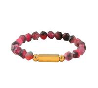 Elegante accessorio perline pietra texture gioielli da polso alla moda adatto per migliorare la forza di volontà braccialetto moderno, Misura unica, come descritto