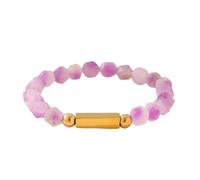 Elegante accessorio perline pietra texture gioielli da polso alla moda adatto per migliorare la forza di volontà braccialetto moderno, Misura unica, come descritto