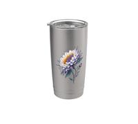 Elegante Acquerello Floreale Bloom Bella Natura Bicchiere termico in acciaio inox doppia parete