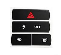 Elegante adesivo per riparazione pulsanti per Ford SMax, rivestimento in vinile nero per migliorare i controlli di pericolo e sbrinamento