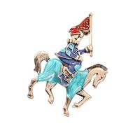 Elegante ago da cavallo tridimensionale per abiti e sciarpe Ago da equitazione per il fissaggio di cappotti e sciarpe moda cavaliere spilla gioielli, Einheitsgröße, come descritto