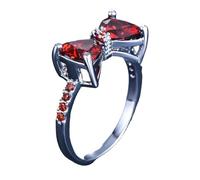 Elegante anello da donna con nodo a fiocco grande zircone gioielli squisiti e brillanti gioielli alla moda adatti a tutte le occasioni che mostrano perfettamente il temperamento elegante da donna Set