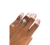 Elegante anello di fidanzamento per matrimoni Set per donne Bande zirconiche cubiche quadrate blu a blu quadraz set rotonde con anelli da taglio a diamante simulato 4ct anelli di solitario taglio