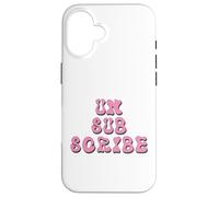Elegante Annulla l"iscrizione Sovraccarico moderno del messaggio dell"età digitale Custodia per iPhone 16