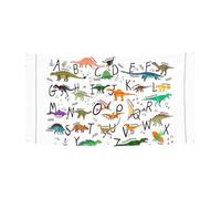 Elegante apprendimento lettere dell'alfabeto con dinosauri stampati, accessori per feste di compleanno, forniture per sfondo fotografico, banner decorativo