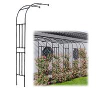 Elegante arco da giardino in metallo a metà lato per rose, robusto traliccio per piante rampicanti, perfetto per cortili, prati, matrimoni ed eventi.