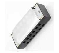 Elegante argento 12 fori ensemble di armoniche per basso Pettine in plastica di qualità audio standard Set Di Armonica