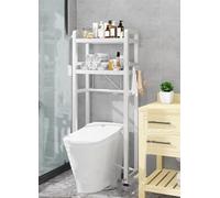 Elegante armadietto autoportante per WC, con ripiano in metallo salvaspazio con 2/3 ripiani per bagno nization sopra il WC Soluzione decorativa per la casa