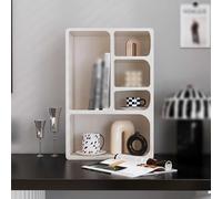 Elegante armadietto da parete con vernice granulare, versatile scaffalatura per cucina, bagno, soggiorno, camera da letto e scrivania, design quadrato moderno per l'organizzazione della casa