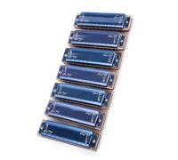 Elegante armonica blues diatonica blu a 10 fori da 7 pezzi con un design semplice e raffinato Armonica Per Principianti