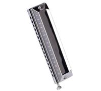 Elegante armonica cromatica argento a 16 fori con strumento a fiato di qualità del suono chiaro Set Di Armonica