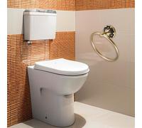 Elegante Asciugamano in Ottone per Anello per Facile Installazione a Parete in Q