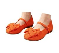 Elegante Ballerina con Nodo per Il Classico Stile Mary Jane con Grazioso Fiocco. Scarpe Basse Adatte a Ogni Occasione, dal Casual all'elegante, perfette per Il Giorno e per la Sera. (B-Orange, 38)