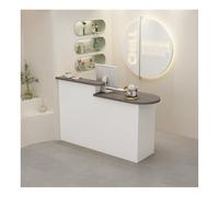 Elegante bancone moderno per reception, elegante tavolo da ufficio per affari e ospitalità, 120 x 50 cm (lunghezza x larghezza), ideale per eleganti aree di ricevimento