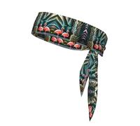 Elegante bandana sportiva con stampa ananas e fenicottero, unisex, per jogging, ciclismo, yoga e altro ancora