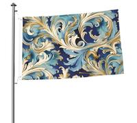 Elegante bandiera fiorentina blu oro 2 x 3 m stampa su entrambi i lati bandiere da giardino bandiera da cortile per esterni bandiere per vacanze banner regalo con occhielli sfondo fotografico per