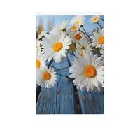 Elegante bandiera primaverile margherita da giardino di benvenuto 2 x 3 Ft double face nessuna dissolvenza bandiere per casa cortile sfondo foto banner festa per cortile portico prato decorazione
