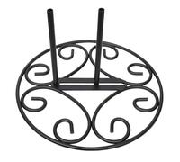 Elegante base per bandiera in metallo, robusta 0,9 kg, nera, progettata per supporti per bandiere da giardino, larghezza 27,9 cm x altezza 15,2 cm, bandiere americane per esterni e decorazioni