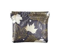 Elegante Bella Floreale Foglie Modello Donna Piccolo Cuoio Portamonete Fancy Accessori da Viaggio per le, Elegante motivo floreale con foglie, 1 Size, Accessorio da viaggio