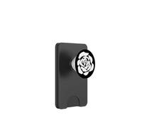 Elegante bianco su rosa nera minimalista Bauhaus Forme Mania PopSockets PopWallet per MagSafe