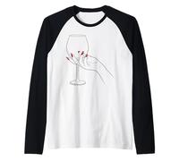 Elegante Bicchiere da Vino per Gli Amanti dei Cocktail Maglia con Maniche Raglan