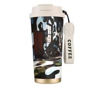 Elegante bicchiere personalizzato - Bicchiere da caffè unico, perfetto per viaggi e uso quotidiano Camouflage magazzino bianco