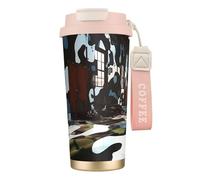 Elegante bicchiere personalizzato - Bicchiere da caffè unico, perfetto per viaggi e uso quotidiano Camouflage magazzino rosa