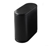 Elegante bidone della spazzatura per uso domestico, perfetto per bagno, soggiorno e servizi igienici (nero, 15 L)