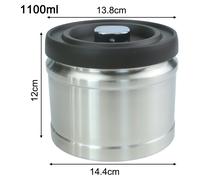 Elegante Bidone in Acciaio Inox con Guarnizione Sottovuoto per Conservazione Ali