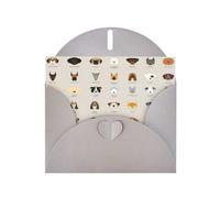 Elegante biglietto di auguri con stampa di razza canina, con buste, ringraziamento, compleanno, Natale, San Valentino