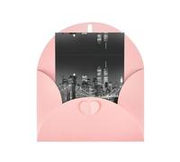 Elegante biglietto di auguri rosa - New York stampa vuota benedetta sigilli d'oro biglietto per compleanno, matrimonio, San Valentino