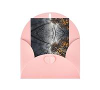 Elegante biglietto di auguri rosa - Sky Through The Tree Print Blank Blessed Gold Seals Card per compleanno, matrimonio, San Valentino