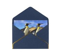 Elegante biglietto di ringraziamento con pinguino 3D, 10,2 x 15,2 cm, per matrimoni, baby shower, ringraziamenti, addio al nubilato, compleanno aziendale.