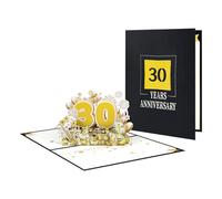 Elegante biglietto pop-up per anniversario di amore e piacere, biglietto di auguri per diversi anni per anime gemelle e coppie
